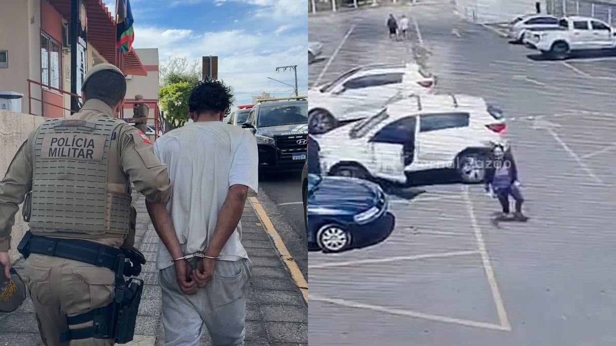Só um fica preso: testemunhas não reconhecem o segundo suspeito de tentar roubar carro em Lages