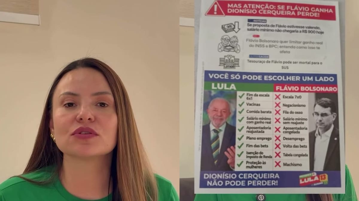 Prefeita catarinense denuncia “terrorismo eleitoral” do PT contra Flávio Bolsonaro: “Pura fake news”