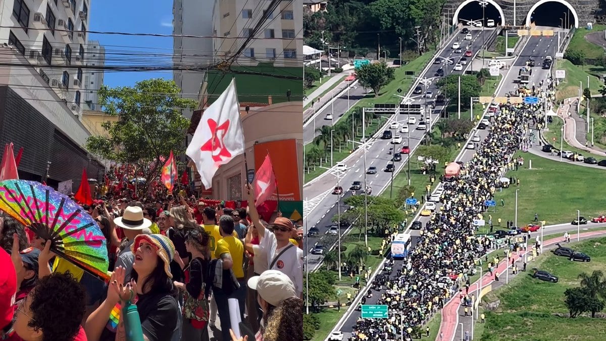 Um dia após multidão verde e amarela tomar Florianópolis, PT promove ato em apoio a Lula