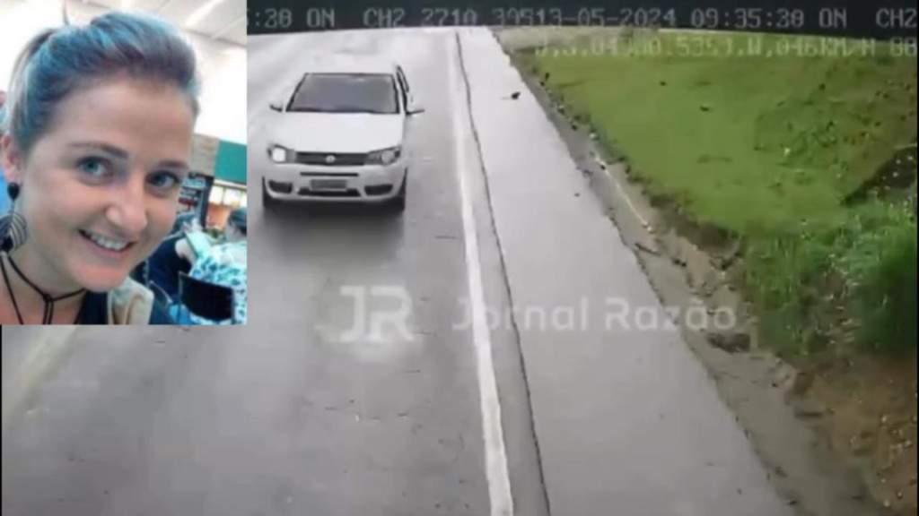 Vídeo mostra momento exato em que carro invade a contramão; mulher estava grávida de 7 meses