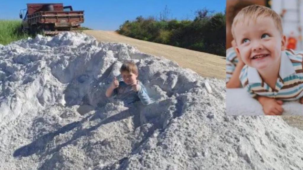 Menino de sete anos morre após inalar calcário enquanto brincava na fazenda da família