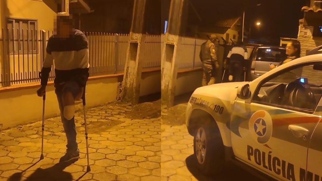 Bêbado e só com uma perna, motorista causa confusão em Tijucas