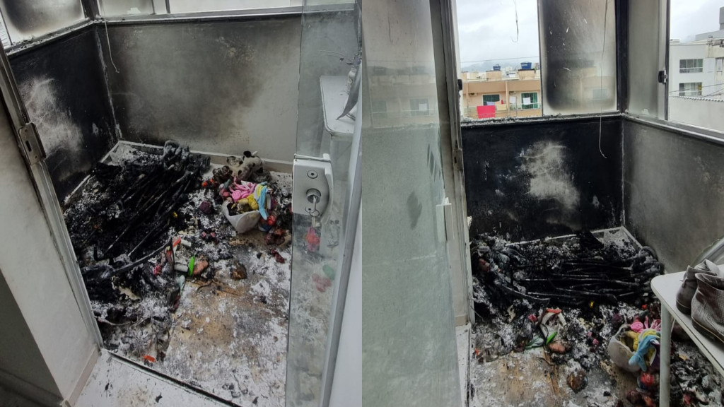 Mulher de Camboriú incendeia o próprio apartamento sem querer ao usar isqueiro em roupas