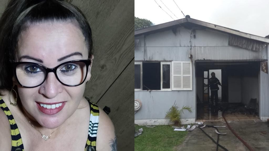Homem mata mulher a facadas e coloca fogo na casa, em SC