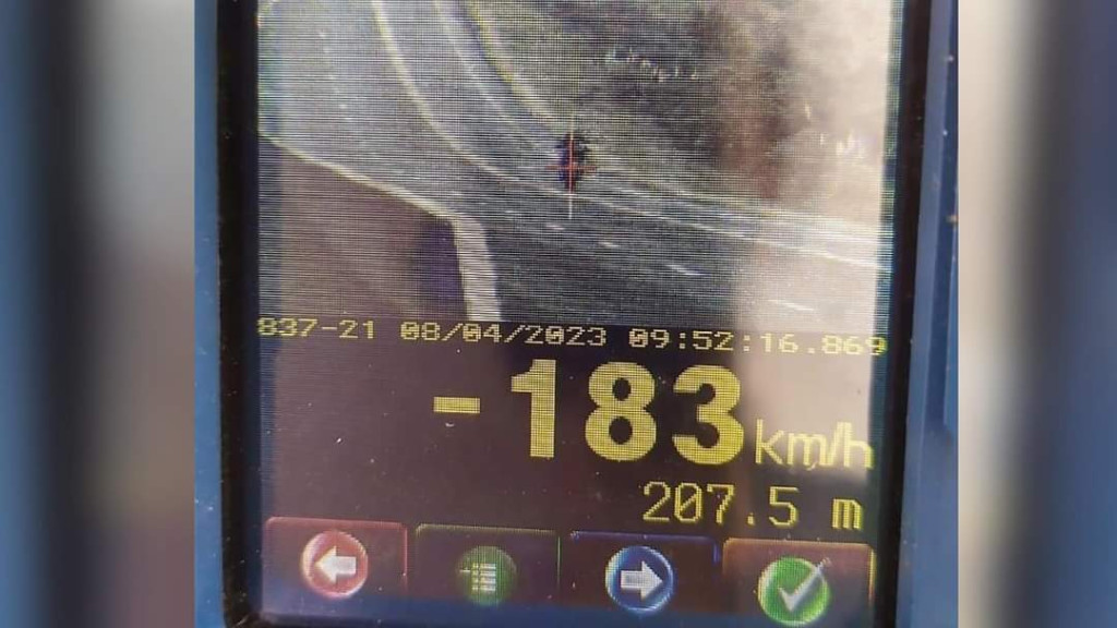 Motociclista é flagrado transitando a 183 km/h na BR-282 em SC