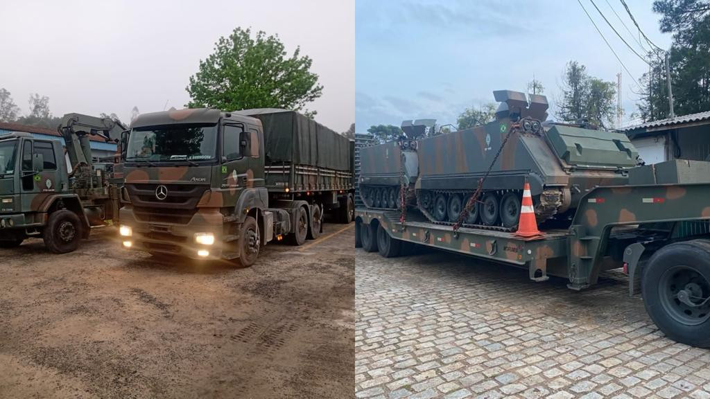 URGENTE: Exército manda tanques para Blumenau e reforça operação em SC