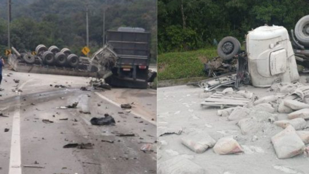 Acidente em rodovia que liga Paraná ao Norte de  SC provoca congestionamento