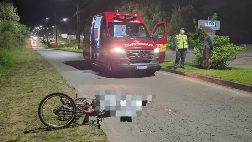 Caminhão atropela ciclista e causa morte instantânea em São Bento do Sul