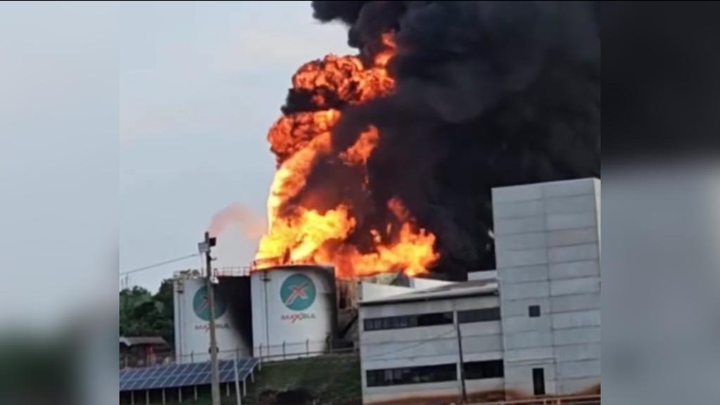 URGENTE: Mais um tanque de combustível explode em incêndio em Chapecó