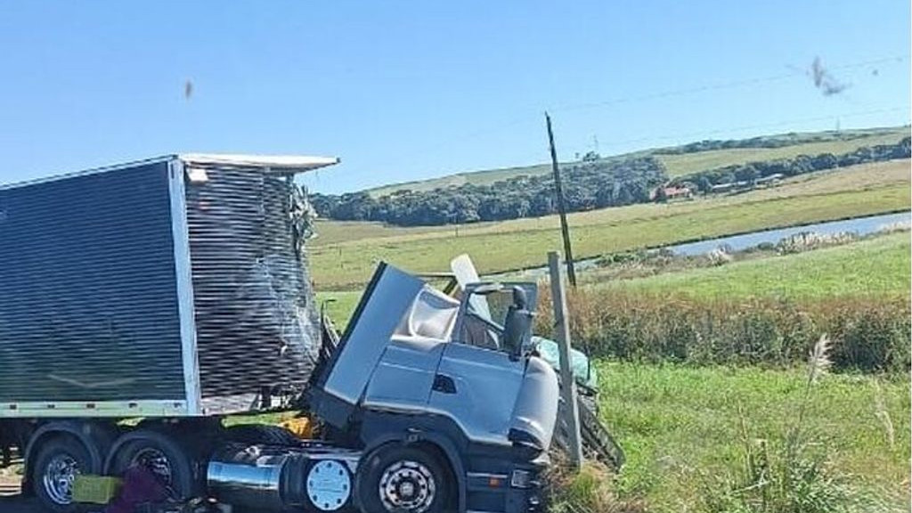Motorista perde controle após cabine de caminhão ser invadida por abelhas