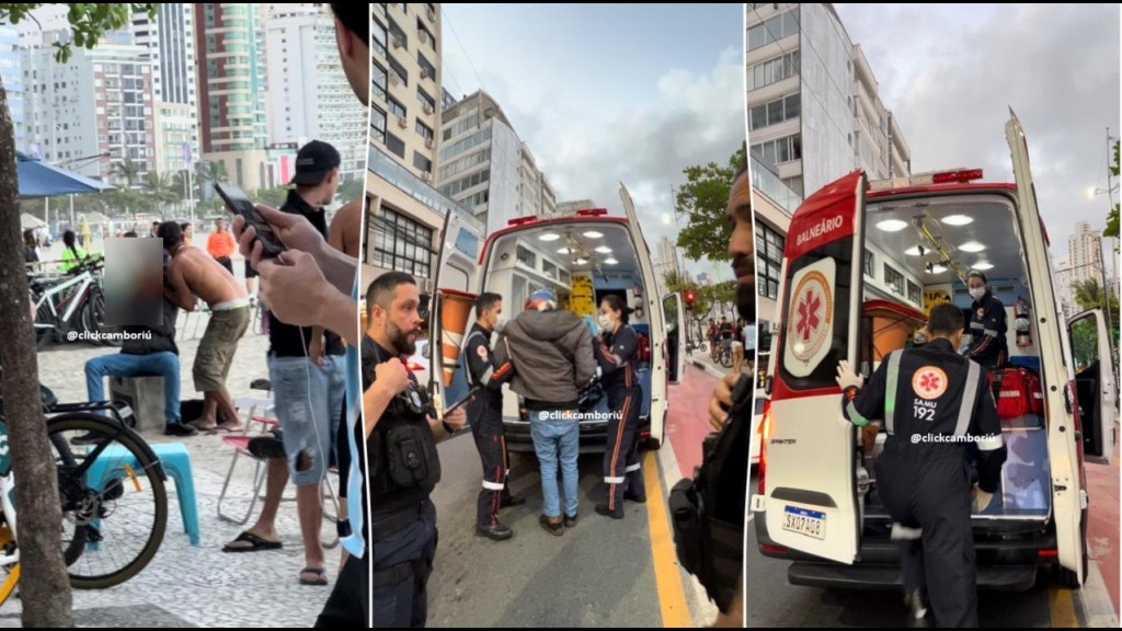 Pai esfaqueia homem em briga em Balneário Camboriú enquanto segurava filhas pequenas