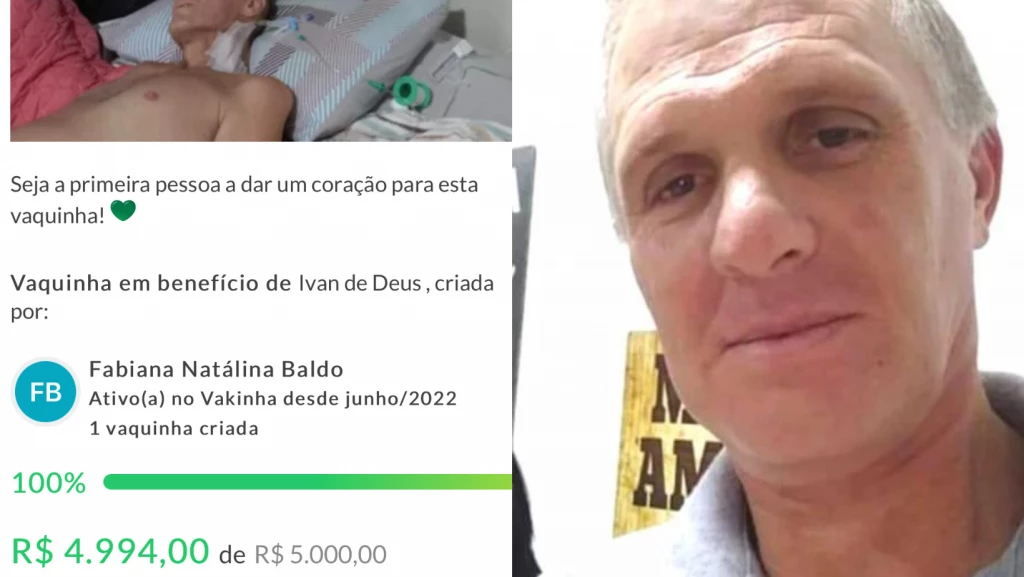 Ótima notícia: Vakinha arrecada R$ 5 mil para trabalhador de Porto Belo