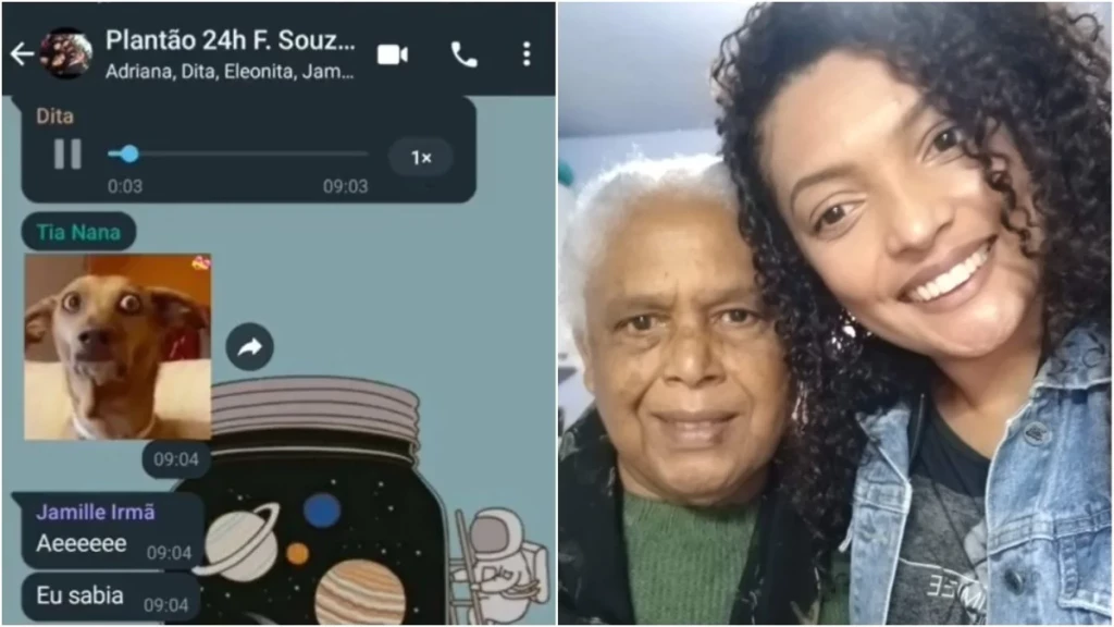 Avó se declara para a ‘neta favorita’, manda áudio no grupo da família por engano e viraliza