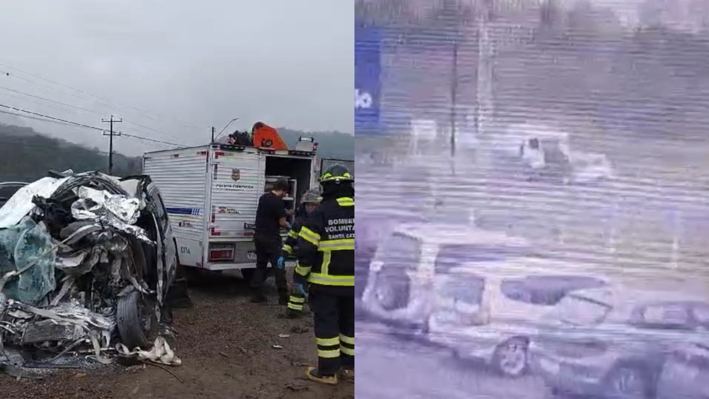 "Não sobrou nada": Motorista morre ao invadir pista contrária e bater de frente com caminhão na BR-280