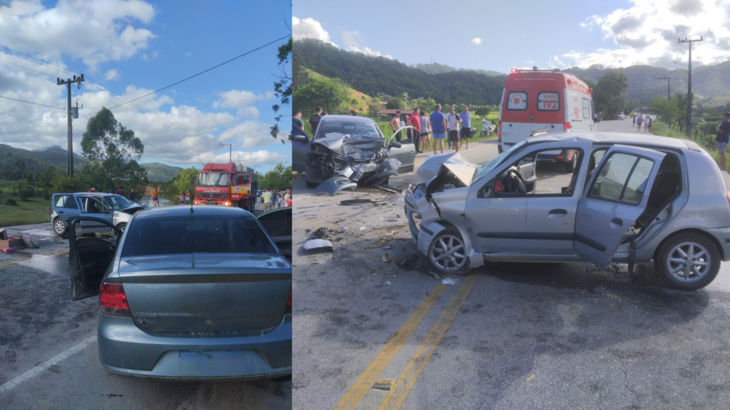 Acidente em São João Batista deixa feridos com suspeitas de fraturas e hemorragias