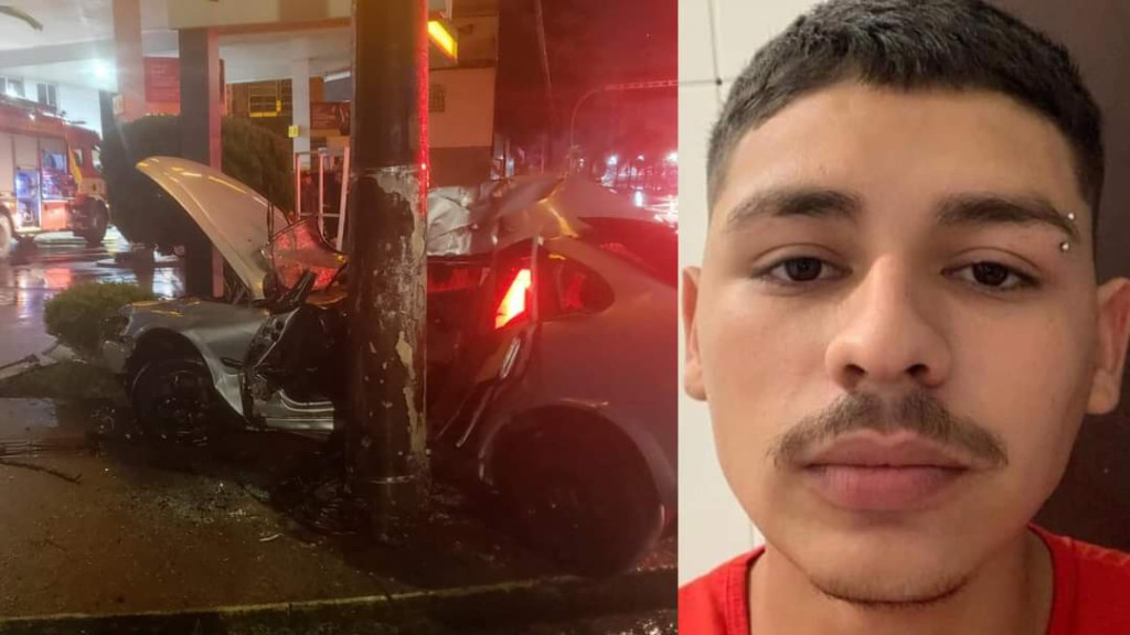 Jovem de 21 anos morre após colidir carro em poste de energia elétrica em SC