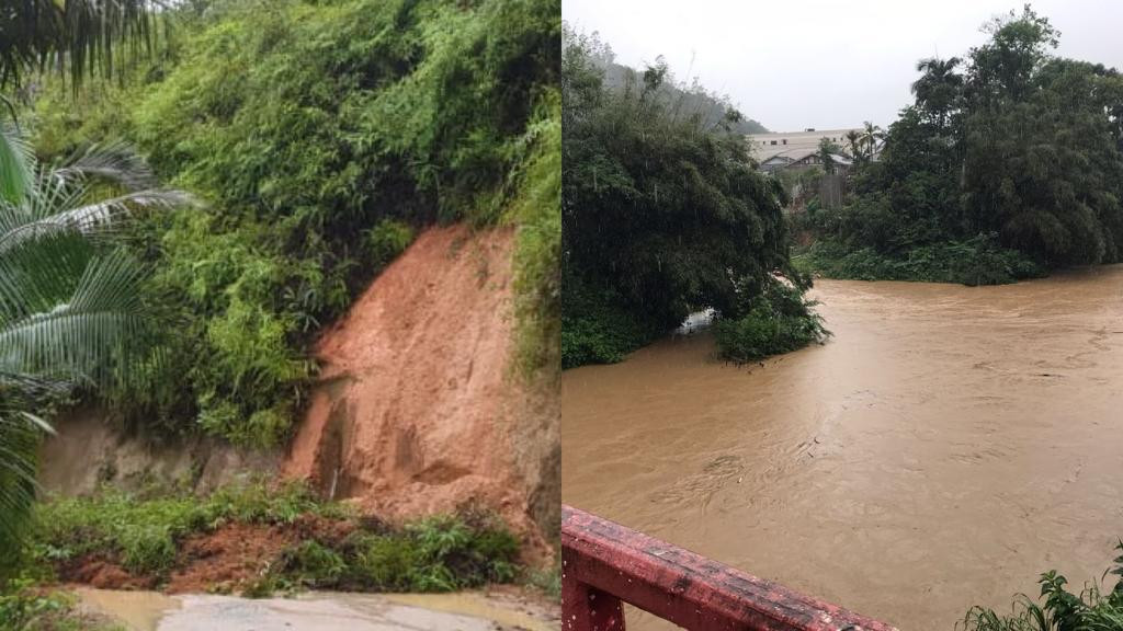 Nova Trento registra deslizamento de terra após chover 40,5 milímetros nas últimas 24 horas