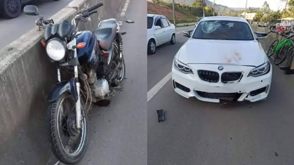 Motociclista é lançado contra BMW e morre em trágico acidente em Rio do Sul