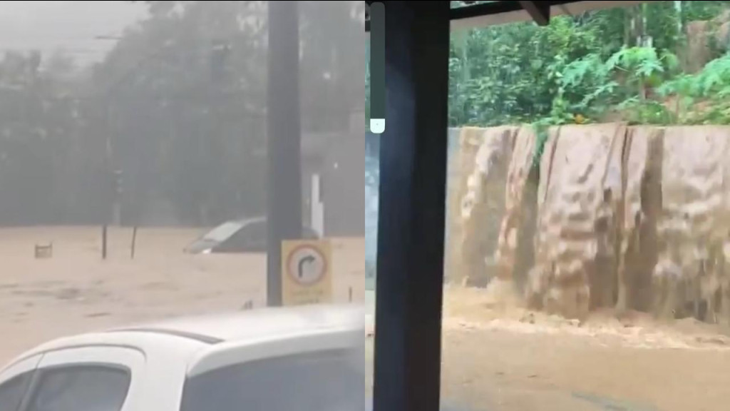 Chuva causa alagamentos em Jaraguá do Sul