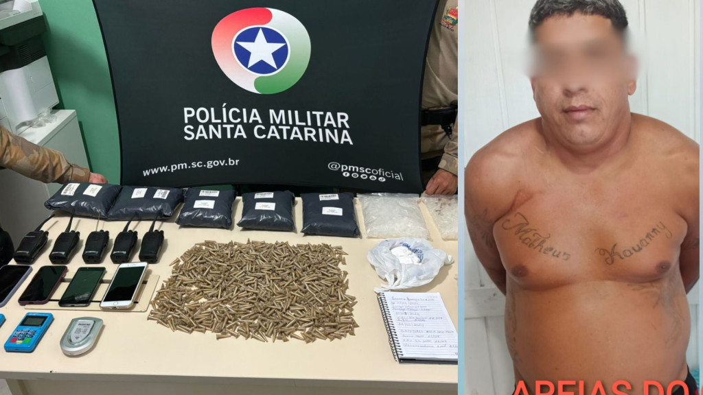‘Chefão’ do PGC é preso pela PM em Governador Celso Ramos