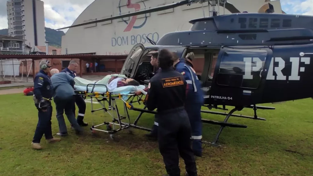 Missão Maternidade: Gestantes são resgatadas por helicóptero em áreas alagadas de SC