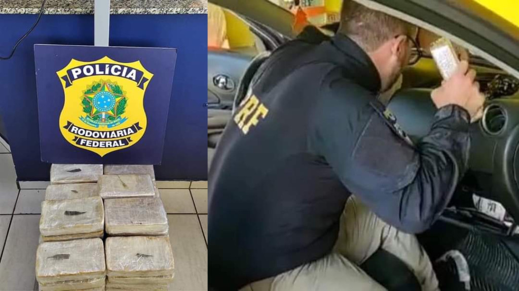 Homem é flagrado com carga milionária de pasta base de cocaína em carro na BR-101