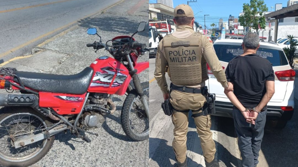 Criminoso em 'saidinha' furta moto e acaba preso antes mesmo do dono perceber, em Camboriú