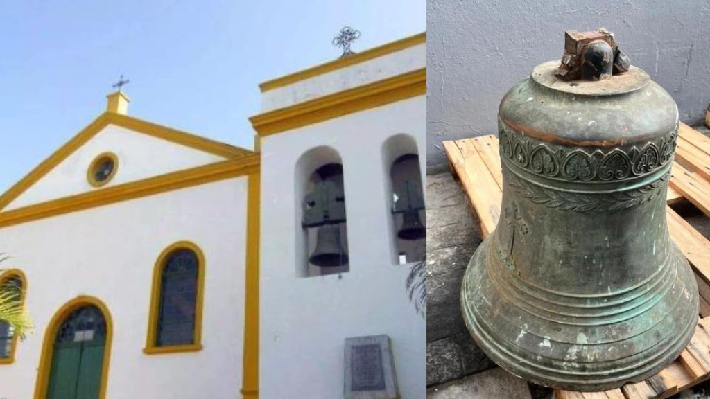 Sino histórico furtado de igreja em Biguaçu é recuperado pela polícia em São José