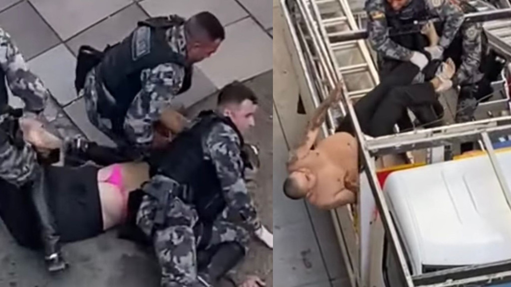 VÍDEO: “Bandido da calcinha cor-de-rosa” viraliza após resistir à prisão