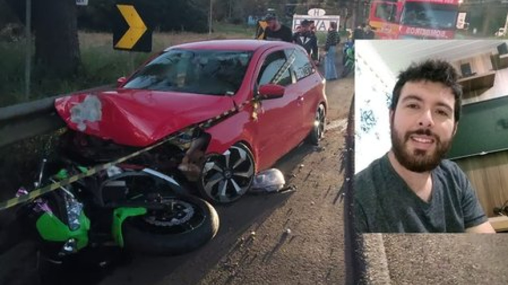 Identificado motociclista que morreu após colisão entre carro e moto em SC
