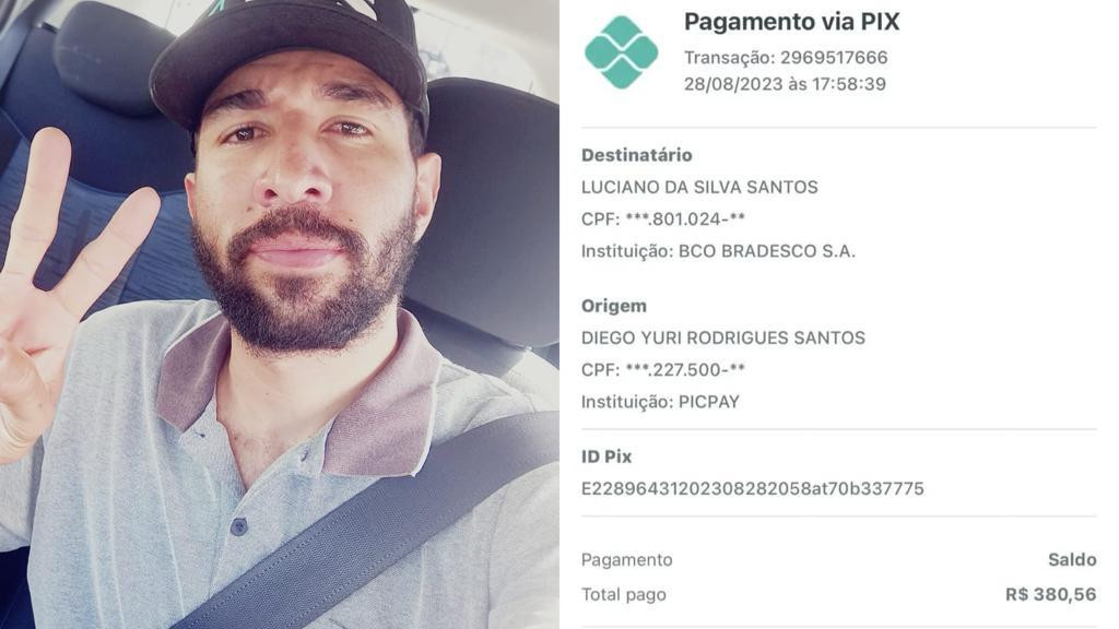 Motorista de app recebe Pix de R$ 380 por engano e devolve em Tijucas