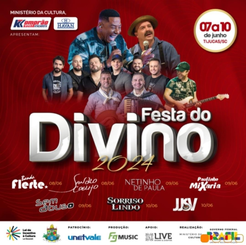 Festa do Divino 2024 agita Tijucas com shows e gastronomia Jornal Razão