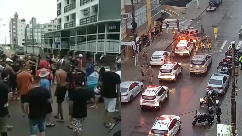 Jovens invadem as ruas de Laguna e provocam um verdadeiro caos: "botaram GM pra correr"