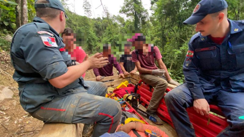 Tronco de árvore cai em cima de trabalhador e mobiliza os bombeiros