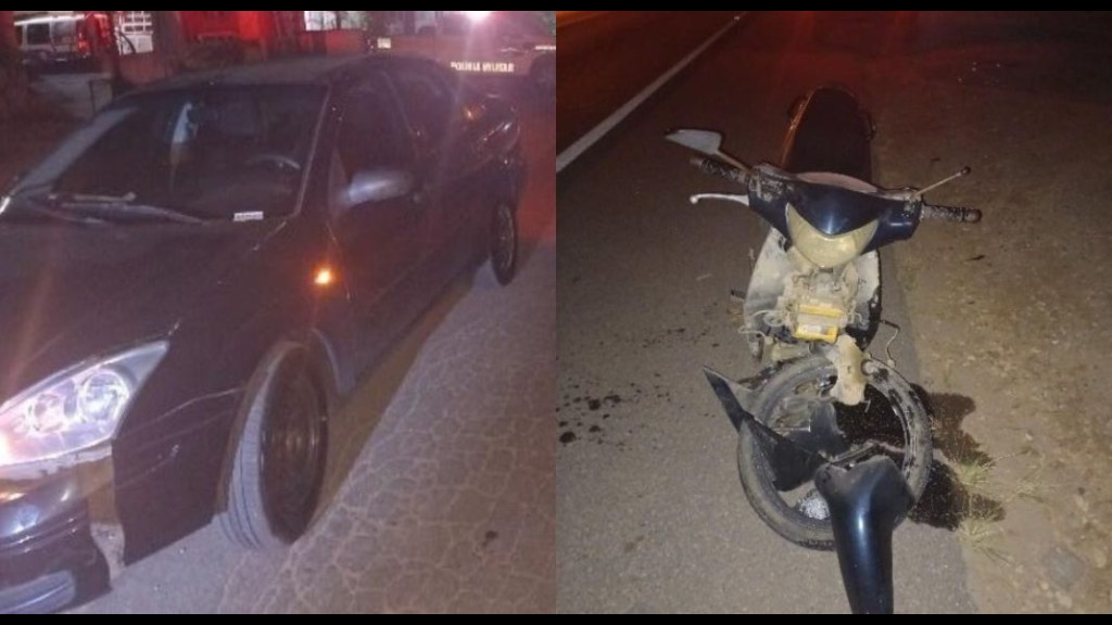 Colisão entre carro e moto deixa mulher gravemente ferida na SC-410 em Tijucas