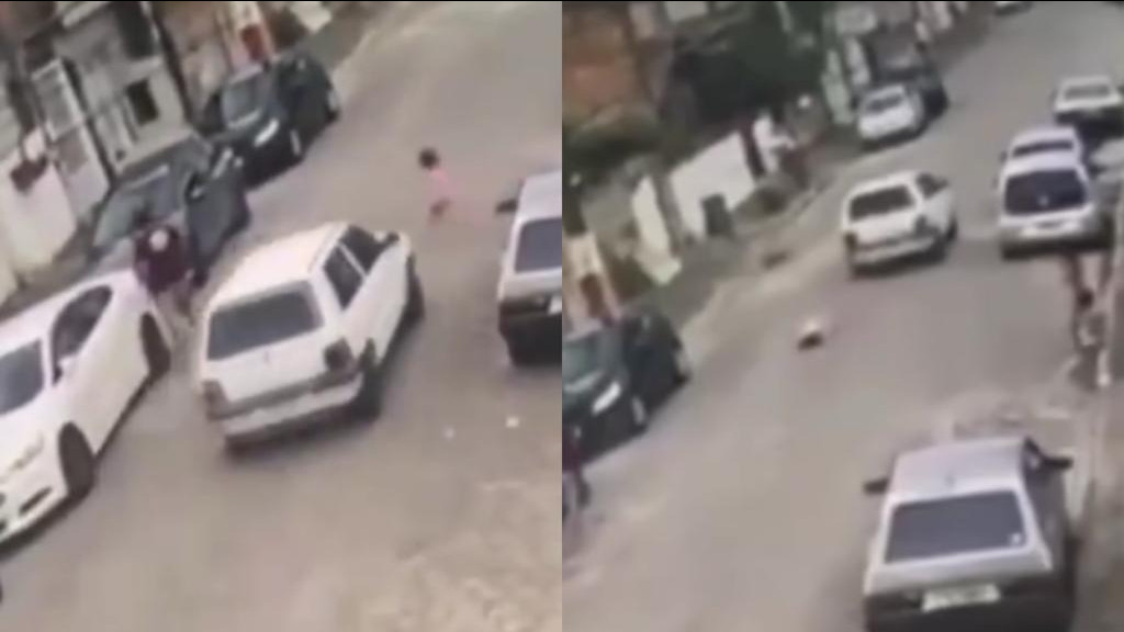 VÍDEO: Criança é atropelada por carro ao atravessar rua em Camboriú