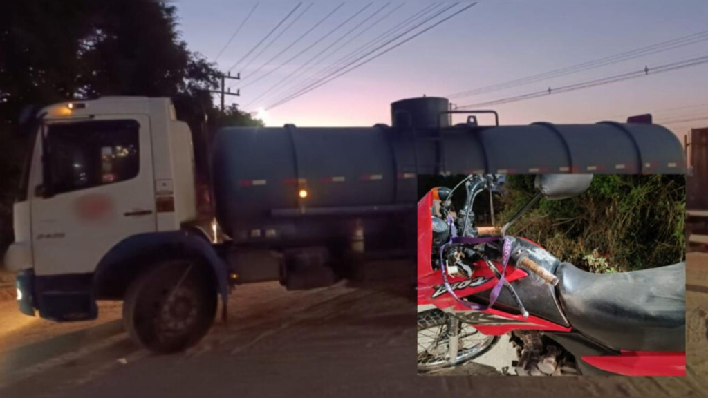 Acidente entre moto e caminhão deixa dois feridos  na SC-410, em Tijucas