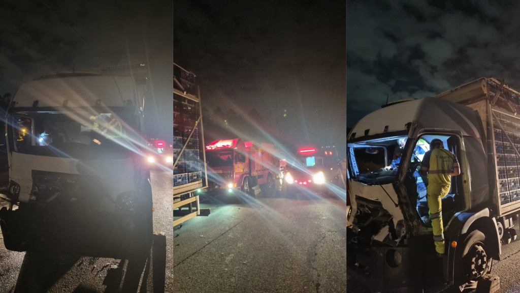 Grave acidente na BR-101 deixa caminhoneiro preso às ferragens em Balneário Camboriú