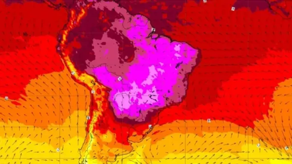 Brasil enfrentará onda de calor com temperaturas de 40ºC a 45ºC