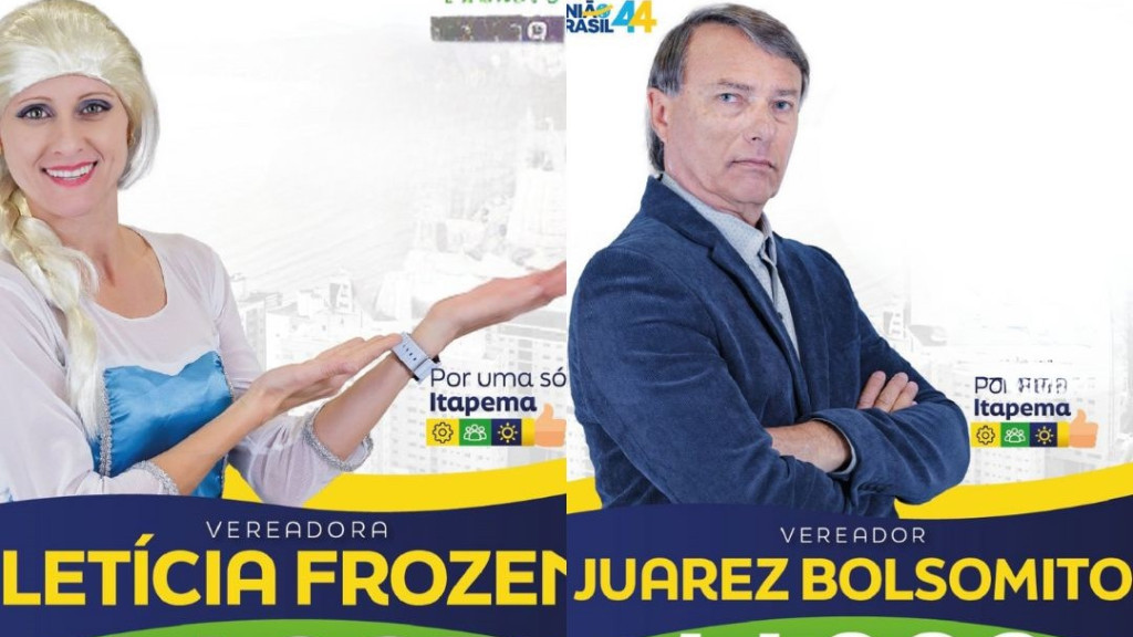 Itapema tem candidatos a vereador inusitados na disputa: 'Letícia Frozen' e 'Bolsomito'