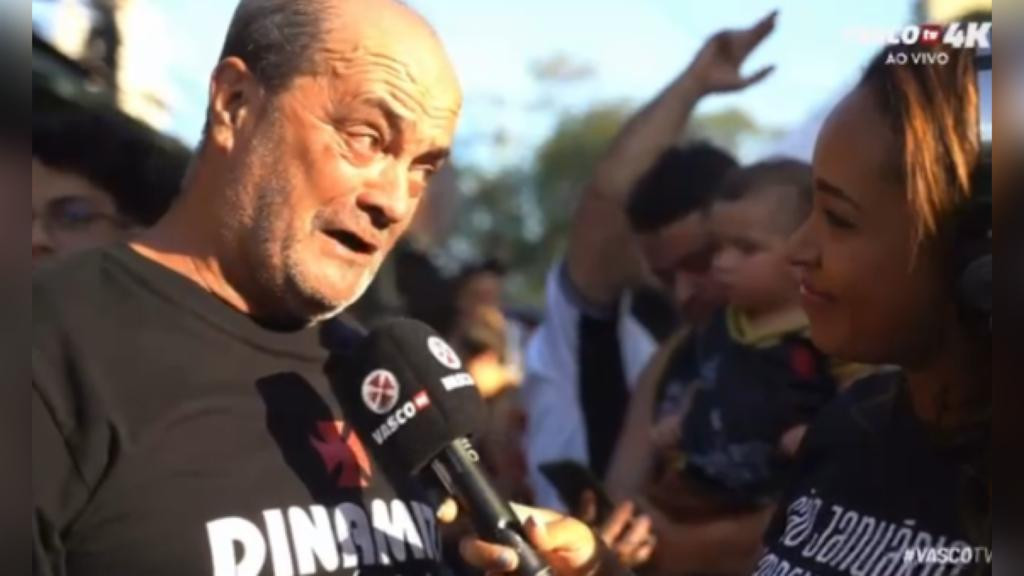 Morador de Tijucas viraliza após se emocionar ao vivo em entrevista: "vergonha que fazem com o Vasco"