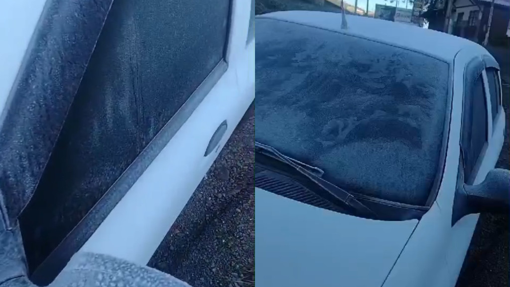 VÍDEO: Frio extremo transforma carros em blocos de gelo na Serra Catarinense