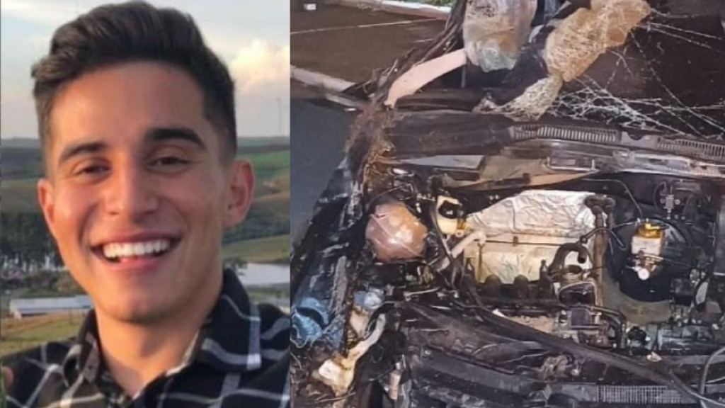 Jovem morre ao ser ejetado de carro em capotamento na BR-480