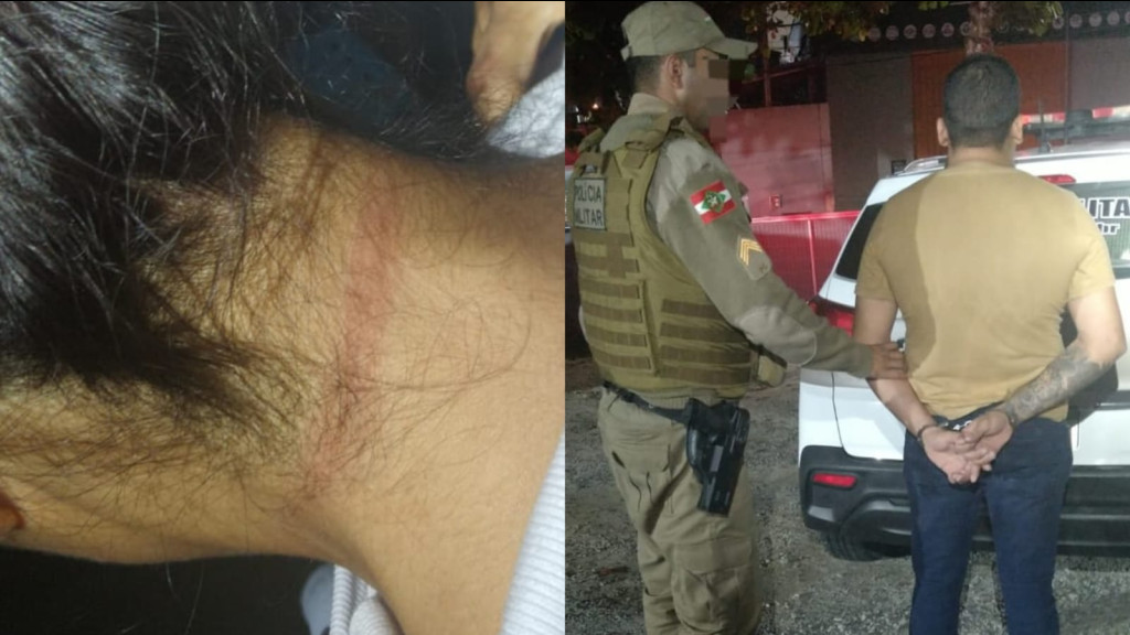 Homem tenta estrangular esposa e a ameaça de morte, junto às filhas, em Tijucas