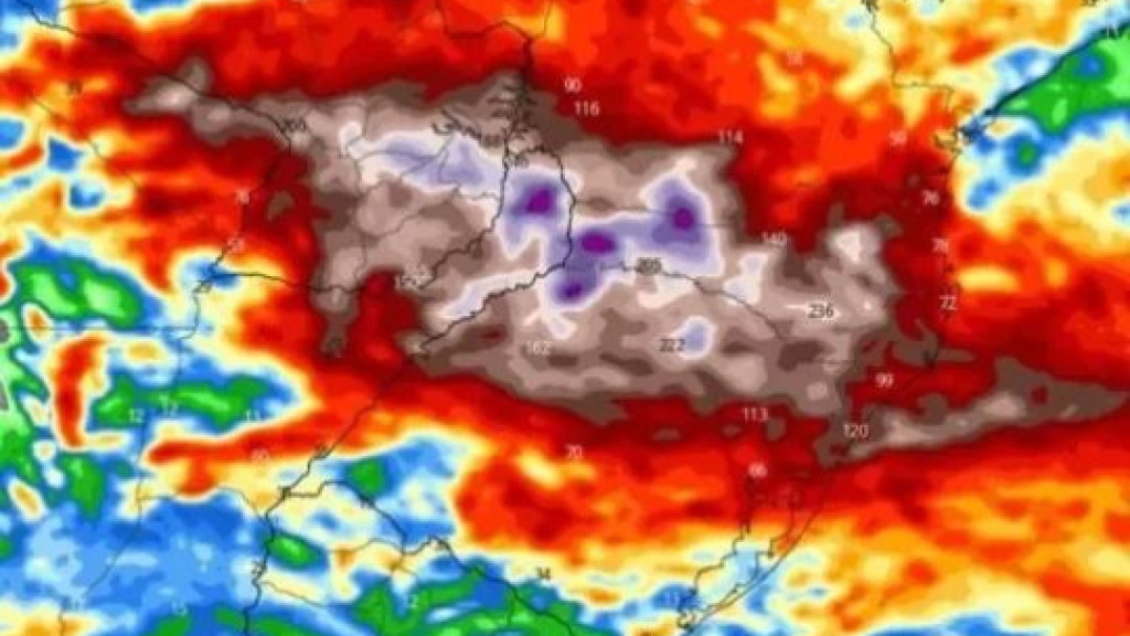 ALERTA: Volumes de chuva podem ultrapassar 300mm esta semana em SC