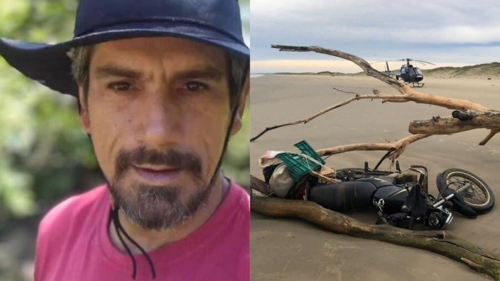 Pescador que colidiu moto em tronco de árvore em praia de SC morre no hospital