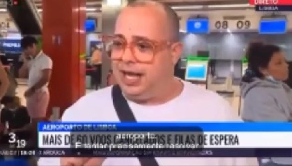 "Estou com a mesma cueca faz seis dias", diz brasileiro  entrevistado em aeroporto europeu