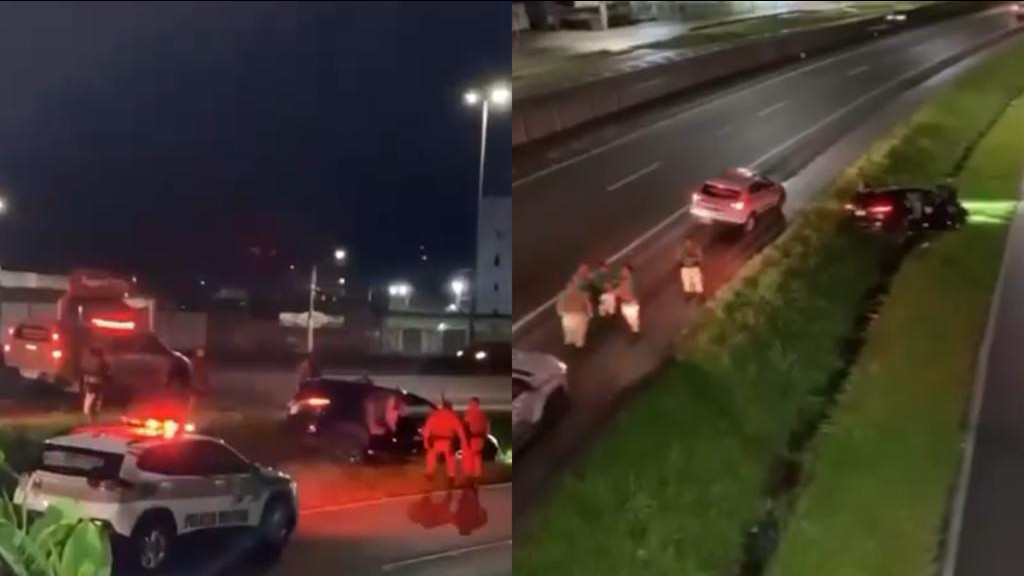 Paraguaio furta caminhonete, tenta atropelar policiais e provoca acidente em Florianópolis