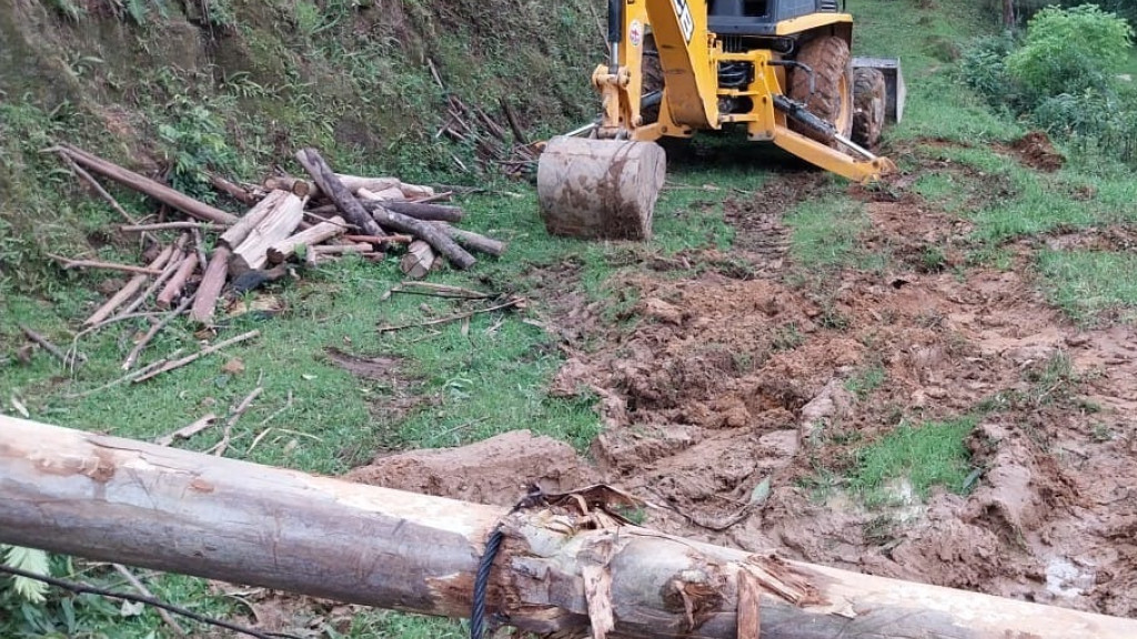 Árvore cai em cima de trabalhador no Alto Vale do Itajaí
