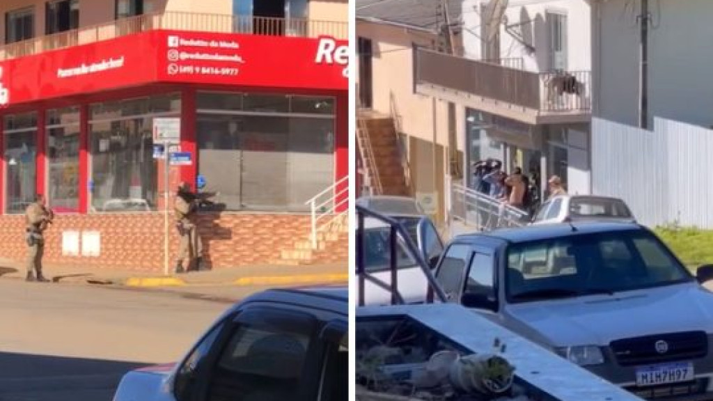 URGENTE: Criminosos fazem reféns em assalto a banco em SC